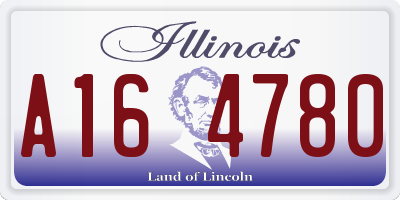 IL license plate A164780