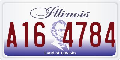 IL license plate A164784