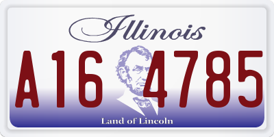 IL license plate A164785