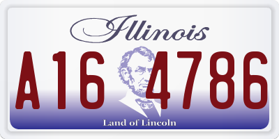 IL license plate A164786