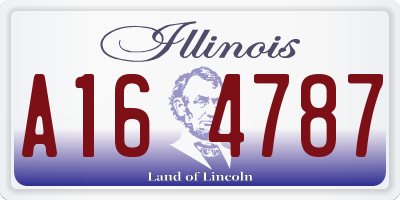 IL license plate A164787