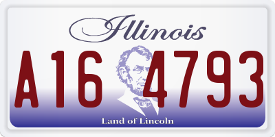 IL license plate A164793