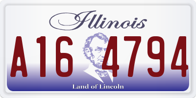 IL license plate A164794