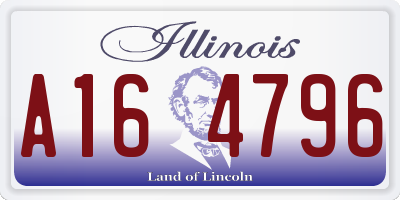 IL license plate A164796