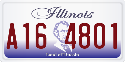 IL license plate A164801