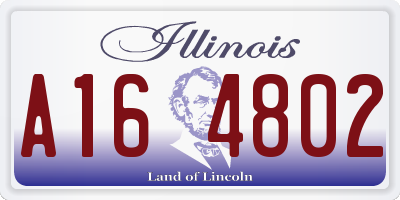 IL license plate A164802