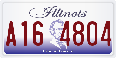 IL license plate A164804