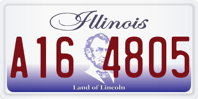IL license plate A164805