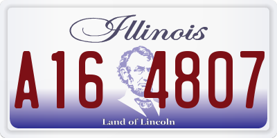 IL license plate A164807