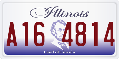 IL license plate A164814
