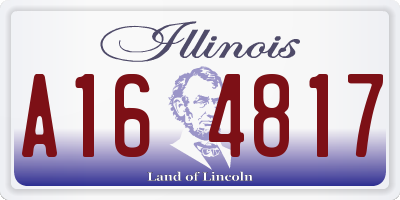 IL license plate A164817