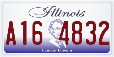 IL license plate A164832