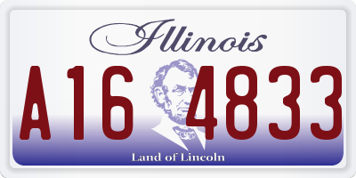 IL license plate A164833