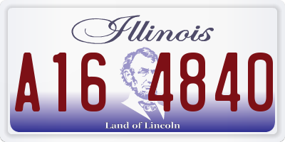 IL license plate A164840