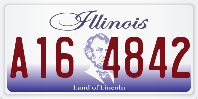 IL license plate A164842