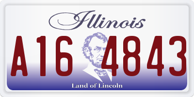 IL license plate A164843