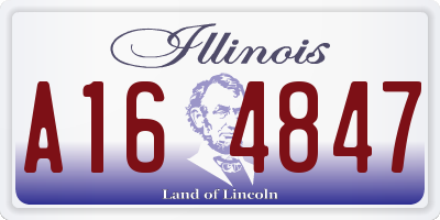 IL license plate A164847
