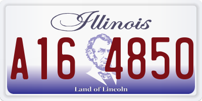 IL license plate A164850