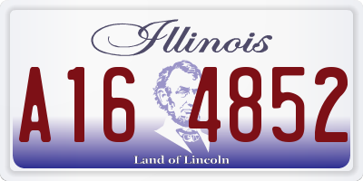 IL license plate A164852