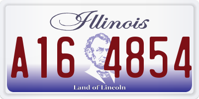 IL license plate A164854