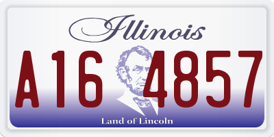 IL license plate A164857