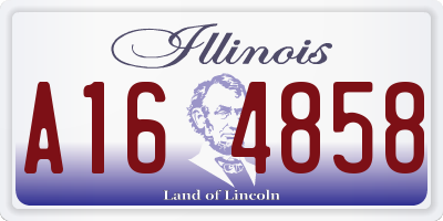 IL license plate A164858