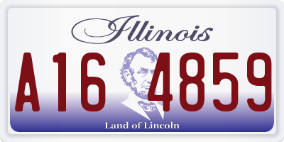 IL license plate A164859