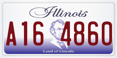 IL license plate A164860