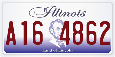 IL license plate A164862