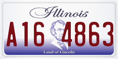 IL license plate A164863