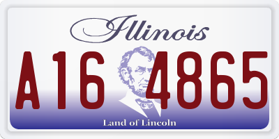IL license plate A164865