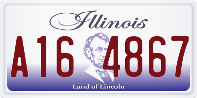 IL license plate A164867