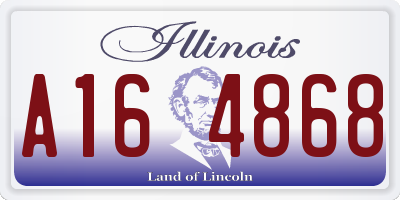 IL license plate A164868
