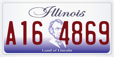 IL license plate A164869