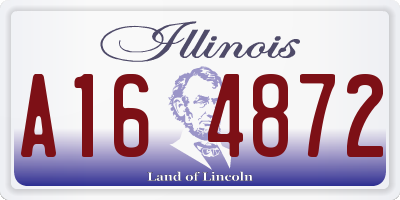 IL license plate A164872