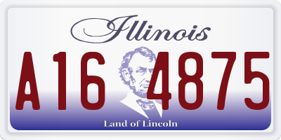IL license plate A164875