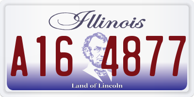 IL license plate A164877