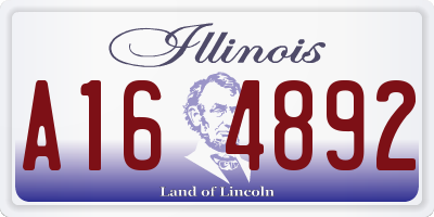 IL license plate A164892
