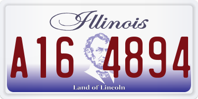 IL license plate A164894