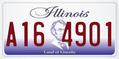 IL license plate A164901