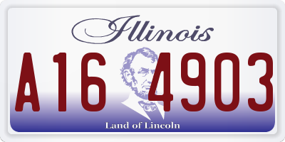 IL license plate A164903