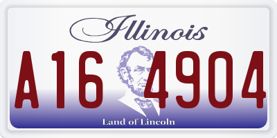 IL license plate A164904
