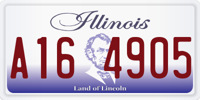 IL license plate A164905