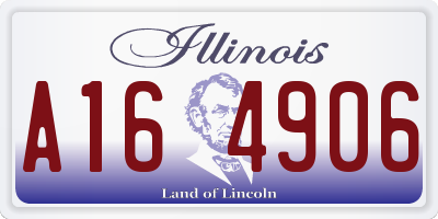 IL license plate A164906