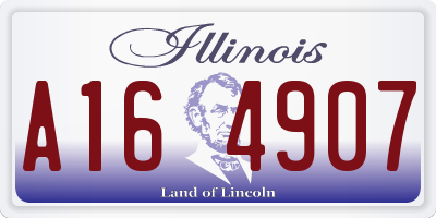 IL license plate A164907