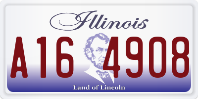 IL license plate A164908