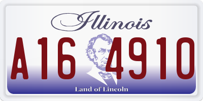 IL license plate A164910