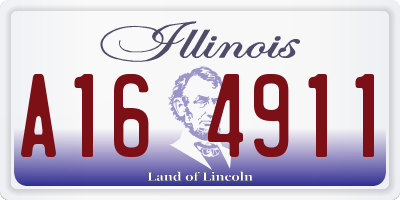 IL license plate A164911
