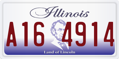 IL license plate A164914