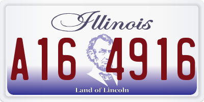 IL license plate A164916